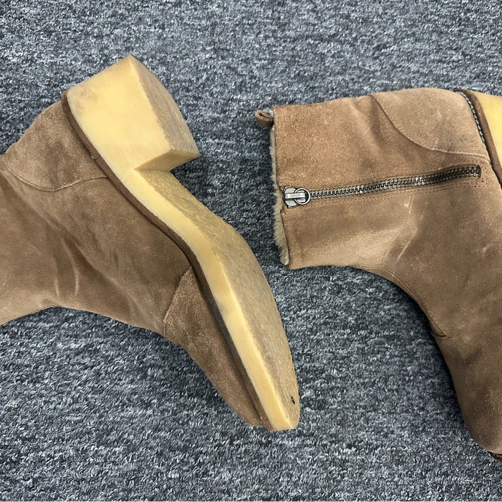 Brown Suede Ankle Boots